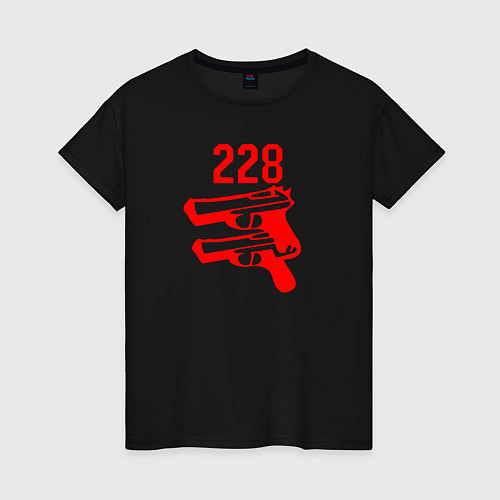 Женская футболка 228 2 пистолета / Черный – фото 1