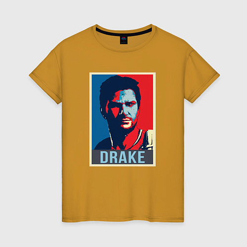 Женская футболка Uncharted Drake / Горчичный – фото 1