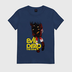 Футболка хлопковая женская Игра Evil Dead, цвет: тёмно-синий