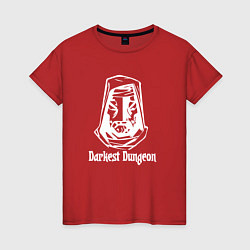 Футболка хлопковая женская DnD Dices Darkest Dungeon, цвет: красный