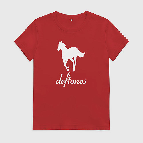 Женская футболка Deftones лошадь / Красный – фото 1