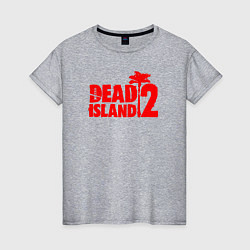 Футболка хлопковая женская Dead island 2, цвет: меланж