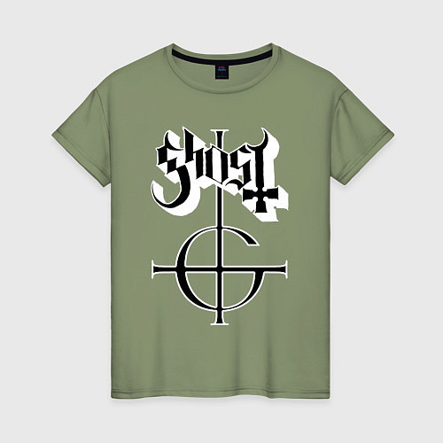 Женская футболка Ghost logo / Авокадо – фото 1