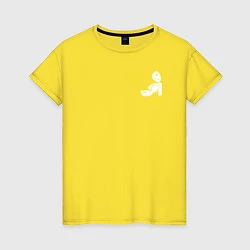 Футболка хлопковая женская KoЯn, цвет: желтый