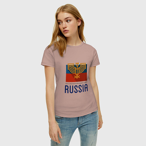 Женская футболка Russia - Союз / Пыльно-розовый – фото 3