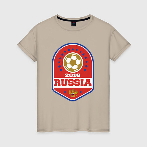 Женская футболка 2018 Russia / Миндальный – фото 1
