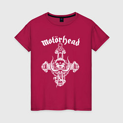 Футболка хлопковая женская Motorhead lemmy, цвет: маджента