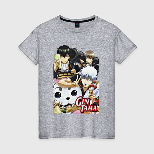 Женская футболка Gintoki ice cream / Меланж – фото 1