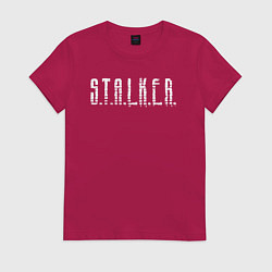 Футболка хлопковая женская S T A L K E R - Logo, цвет: маджента