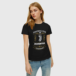 Футболка хлопковая женская Juventus FC 1, цвет: черный — фото 2