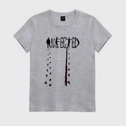 Футболка хлопковая женская Infected zombie, цвет: меланж