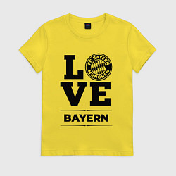 Футболка хлопковая женская Bayern Love Классика, цвет: желтый