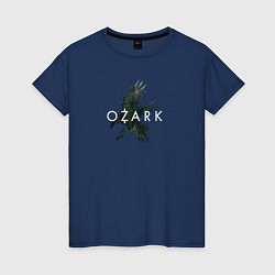 Футболка хлопковая женская Logo Ozark, цвет: тёмно-синий