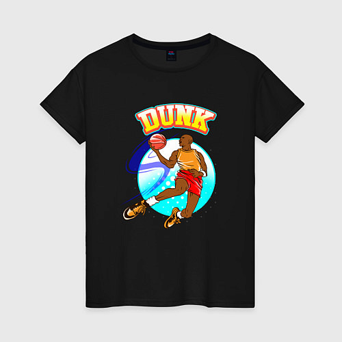 Женская футболка Dunk баскетболист / Черный – фото 1