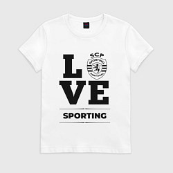 Футболка хлопковая женская Sporting Love Классика, цвет: белый