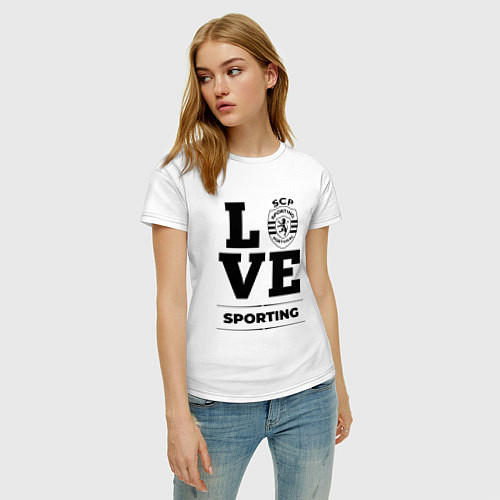 Женская футболка Sporting Love Классика / Белый – фото 3