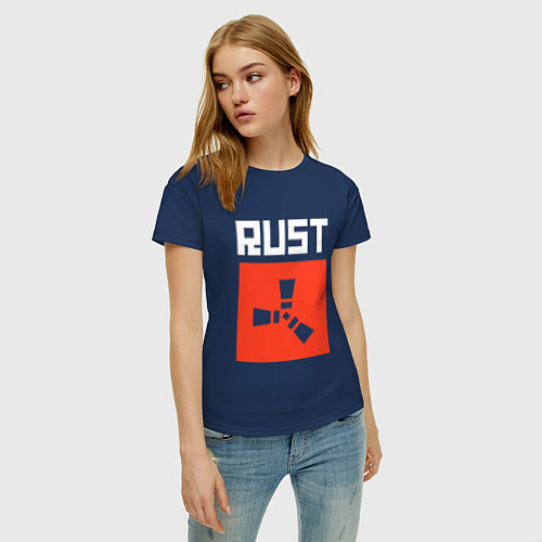 Женская футболка RUST FS / Тёмно-синий – фото 3