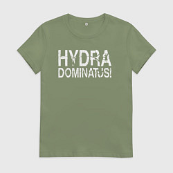 Футболка хлопковая женская Ваха - Гидра Доминатус! Альфа-Легион, цвет: авокадо
