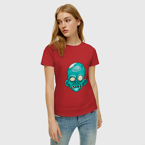 Женская футболка Fear Zombie / Красный – фото 3