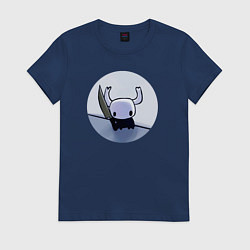 Футболка хлопковая женская Он тебе не милашка Hollow Knight, цвет: тёмно-синий