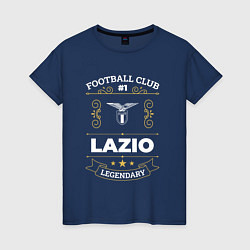Футболка хлопковая женская Lazio: Football Club Number 1, цвет: тёмно-синий