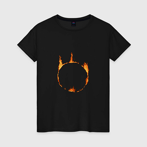Женская футболка Dark Souls Знак тьмы / Черный – фото 1
