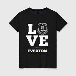 Футболка хлопковая женская Everton Love Classic, цвет: черный