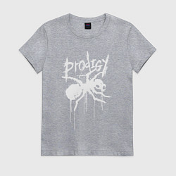 Футболка хлопковая женская Draw white logo - Ant, цвет: меланж