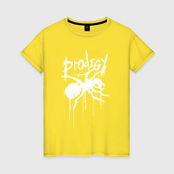 Футболка хлопковая женская Draw white logo - Ant, цвет: желтый