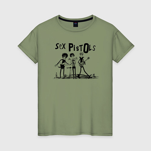 Женская футболка Арт на группу Sex Pistols / Авокадо – фото 1