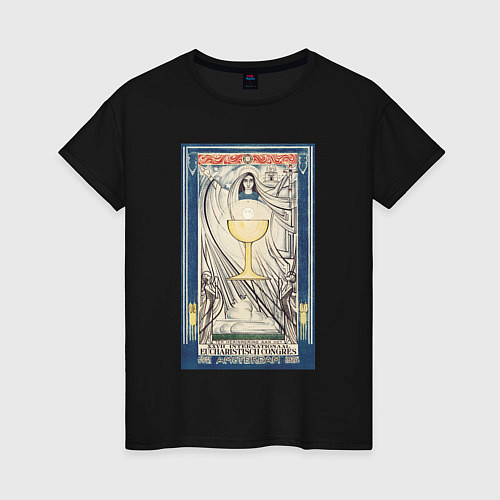Женская футболка Poster for the International Eucharistic Congress / Черный – фото 1
