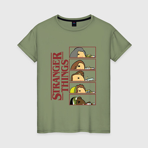 Женская футболка STRANGER THINGS FRIENDS / Авокадо – фото 1