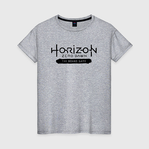 Женская футболка Horizon forbidden west - logo / Меланж – фото 1