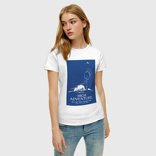 Женская футболка High Adventure Винтажная реклама / Белый – фото 3
