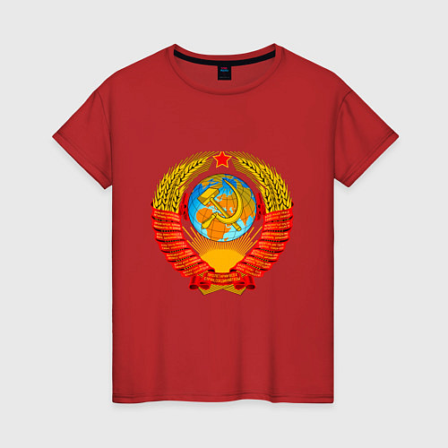 Женская футболка Герб ссср без фона / Красный – фото 1