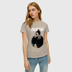 Футболка хлопковая женская Helena Bonham Carter, цвет: миндальный — фото 2