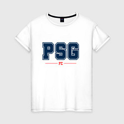 Футболка хлопковая женская PSG FC Classic, цвет: белый
