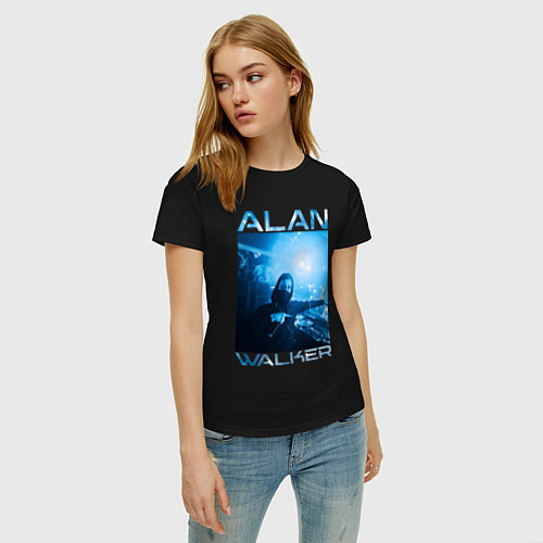 Женская футболка Alan Walker фото / Черный – фото 3