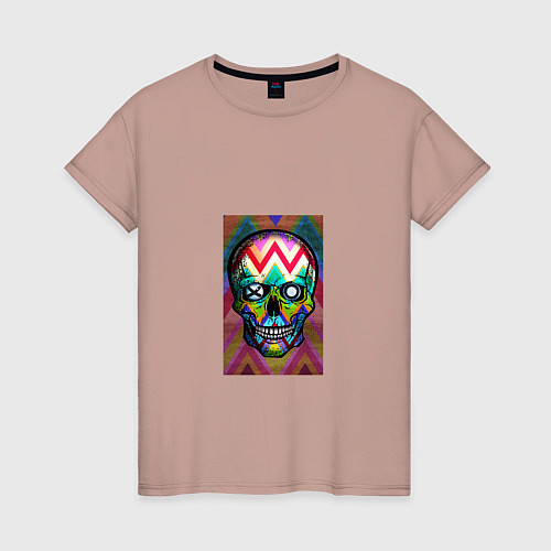 Женская футболка Xo skull / Пыльно-розовый – фото 1