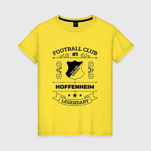 Женская футболка Hoffenheim: Football Club Number 1 Legendary / Желтый – фото 1