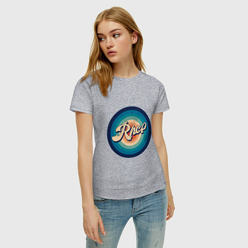 Женская футболка RHCP Circle / Меланж – фото 3