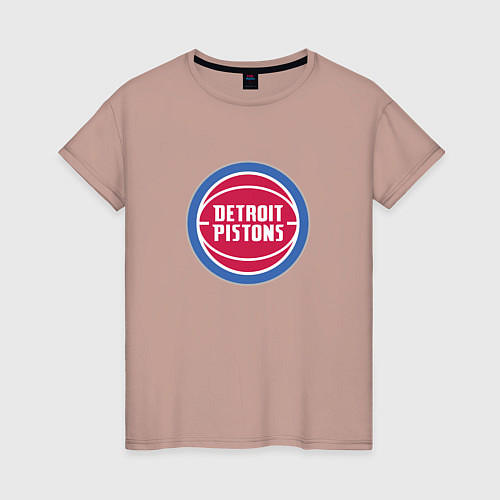 Женская футболка Детройт Пистонс NBA / Пыльно-розовый – фото 1