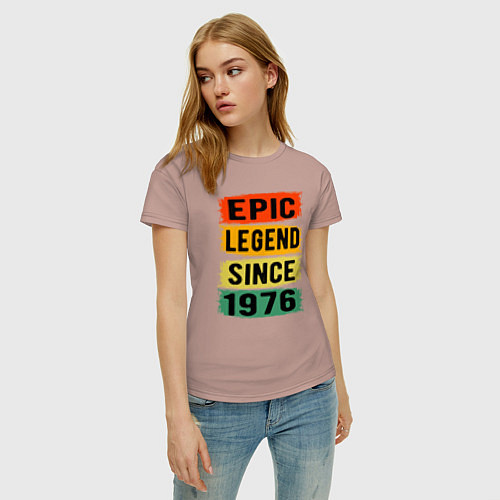 Женская футболка Эпичная легенда с 1976 года / Пыльно-розовый – фото 3