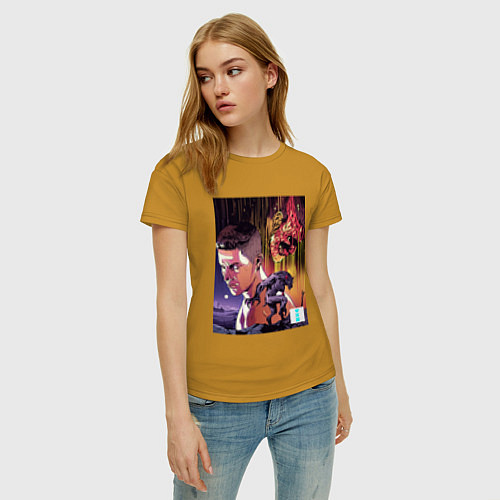 Женская футболка Werewolf soldier Shape-Shifters / Горчичный – фото 3