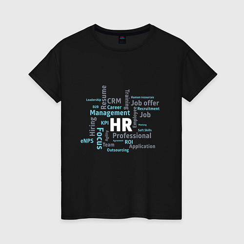 Женская футболка HR terms / Черный – фото 1