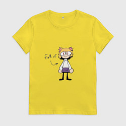 Футболка хлопковая женская Full of neco arc, цвет: желтый
