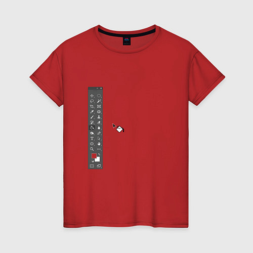 Женская футболка Заливка Photoshop / Красный – фото 1