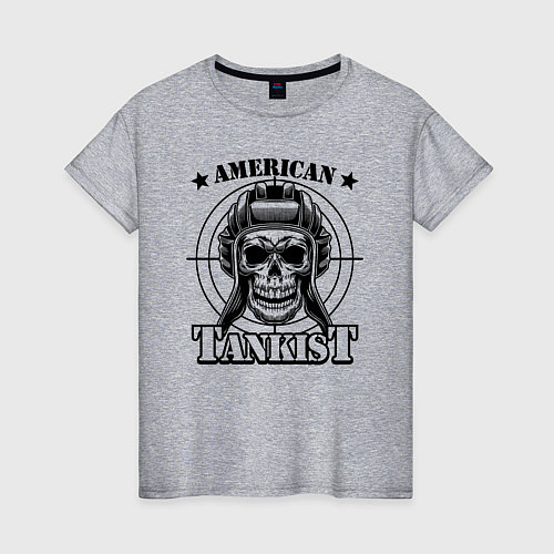 Женская футболка American tankist / Меланж – фото 1