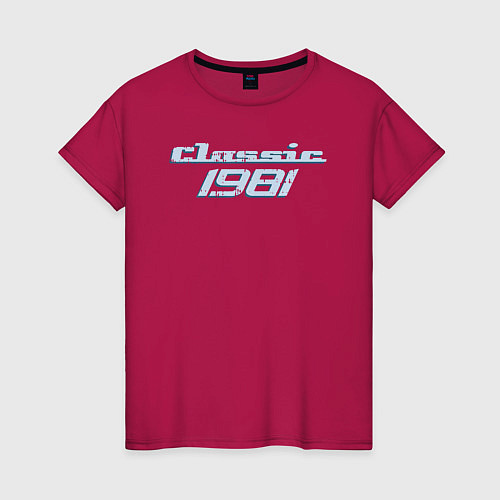 Женская футболка Classic 1981 / Маджента – фото 1