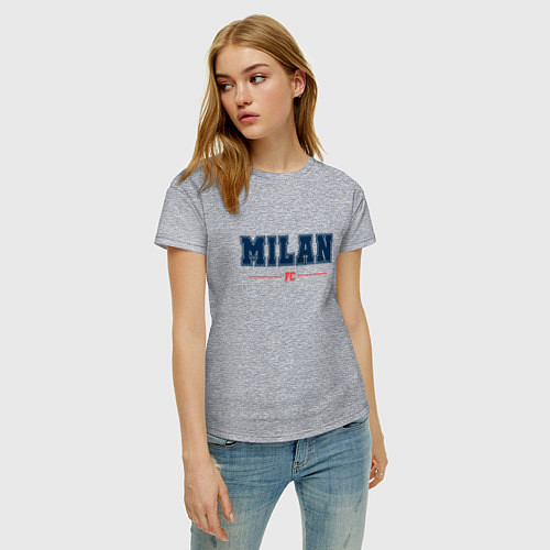 Женская футболка Milan FC Classic / Меланж – фото 3